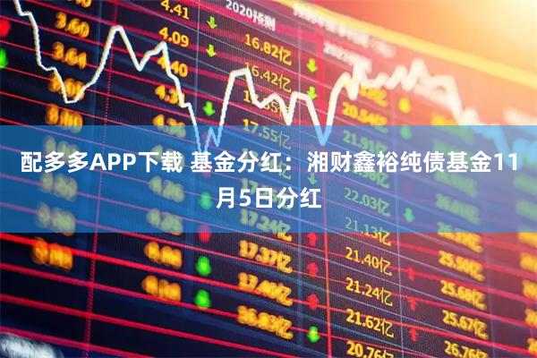 配多多APP下载 基金分红：湘财鑫裕纯债基金11月5日分红