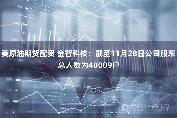 美原油期货配资 金智科技：截至11月28日公司股东总人数为40009户