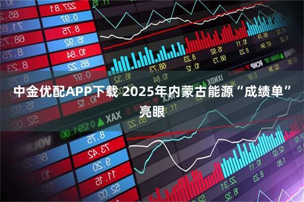 中金优配APP下载 2025年内蒙古能源“成绩单”亮眼